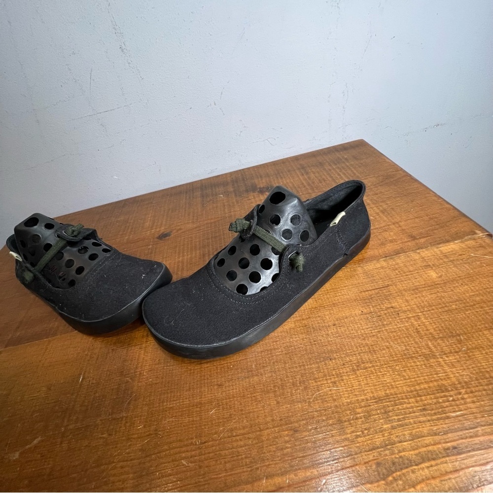 Camper black canvas slip on mary jane sneakers size 37